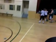 Dunk Breaks Backboard