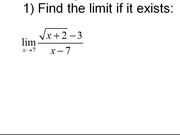 Limits Test Review