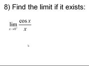 Limits Test Review