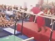 Santa Doing Gymnastic