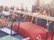 Santa Doing Gymnastic