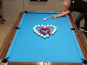 Expert Pool Player Makes Heart