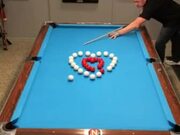 Expert Pool Player Makes Heart