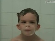 Kid Makes Soap Bubbles