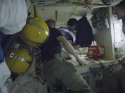 Hatch of Space Station Opens