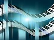 Double Flowing Piano Keys
