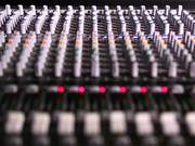 Mixing Desk Pull Focus in Macro View