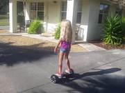 Violet On Hoverboard