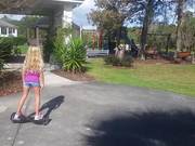 Violet On Hoverboard